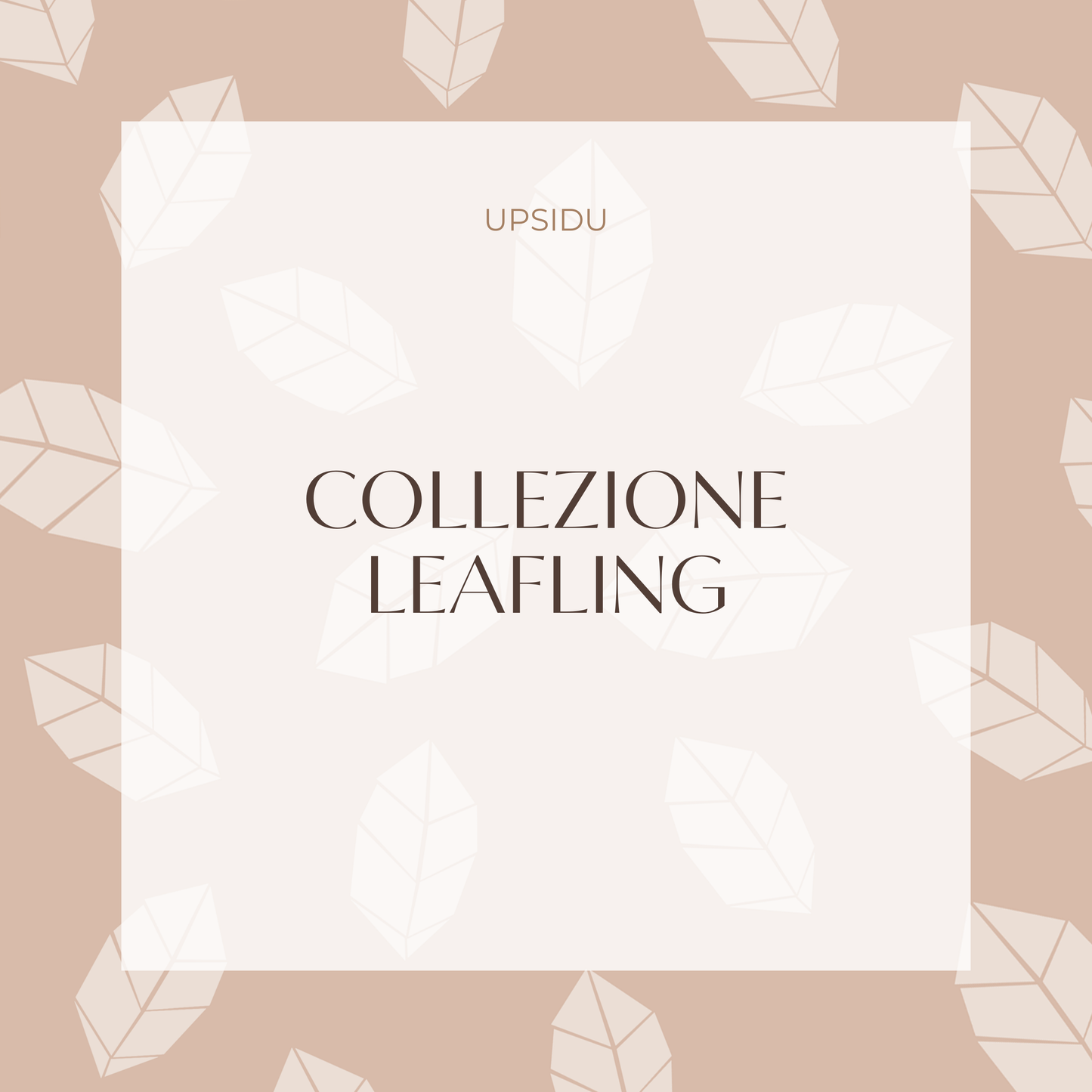 Collana foglia autunnale in legno e mosaico | Upsidu