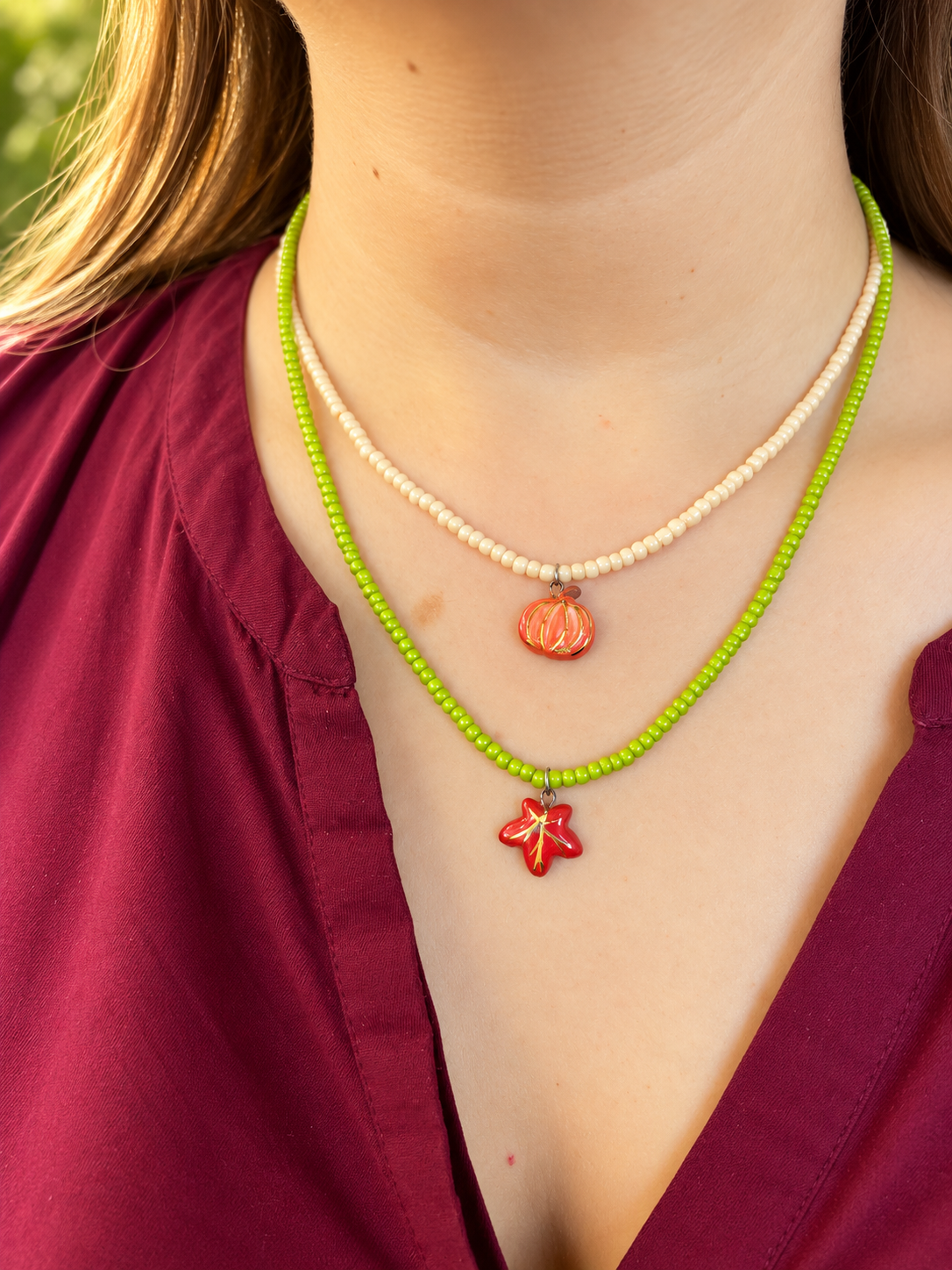 Collana foglia d'acero