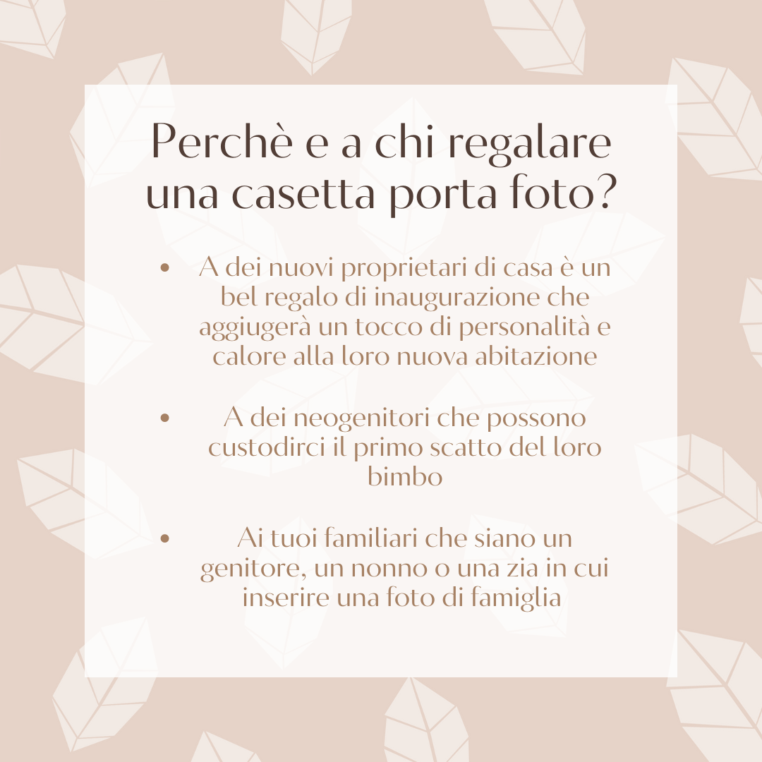 Portafoto casetta in legno e mosaico autunnale | Upsidu