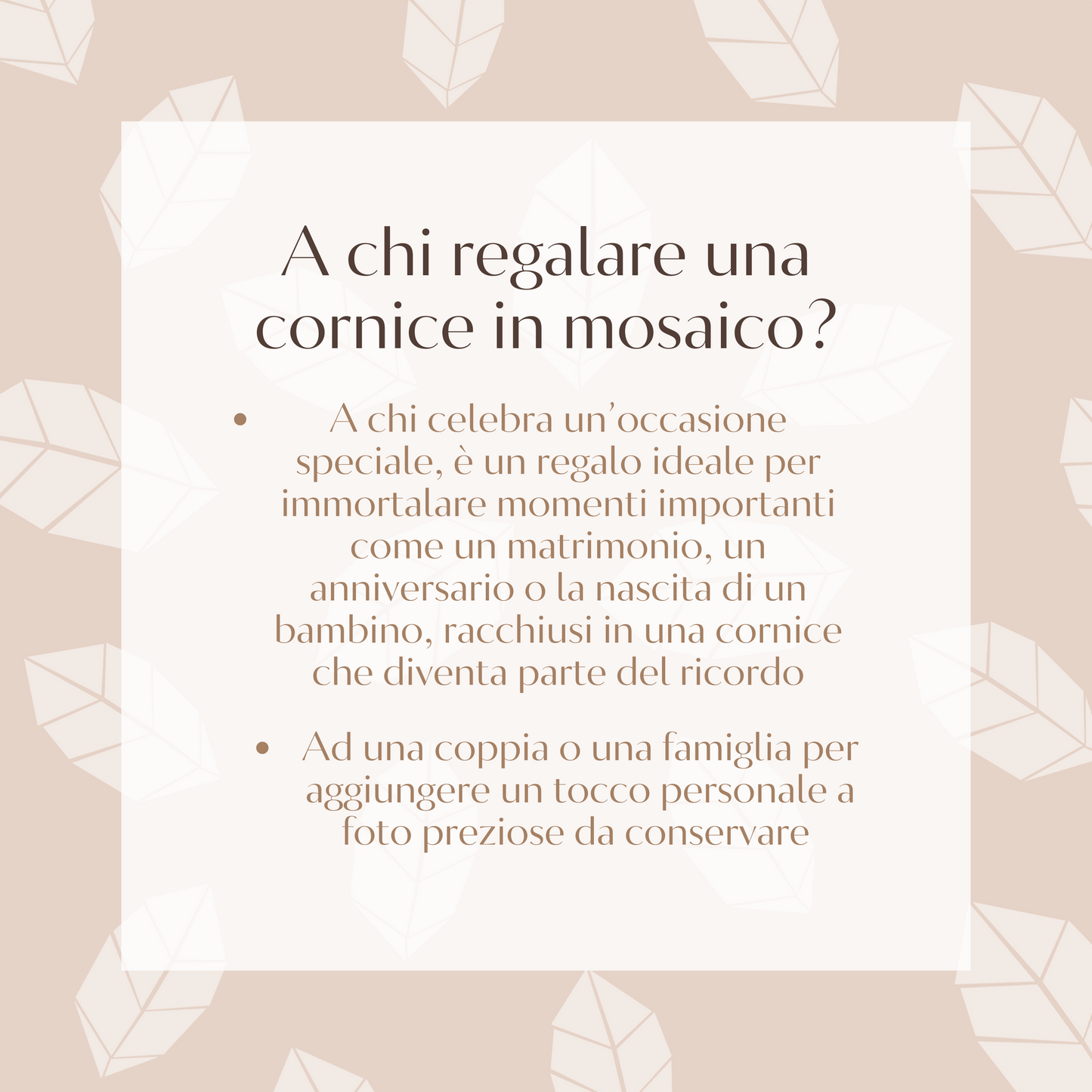 Cornice artigianale con mosaico blu e oro bianco per foto 5x20 cm | Upsidu