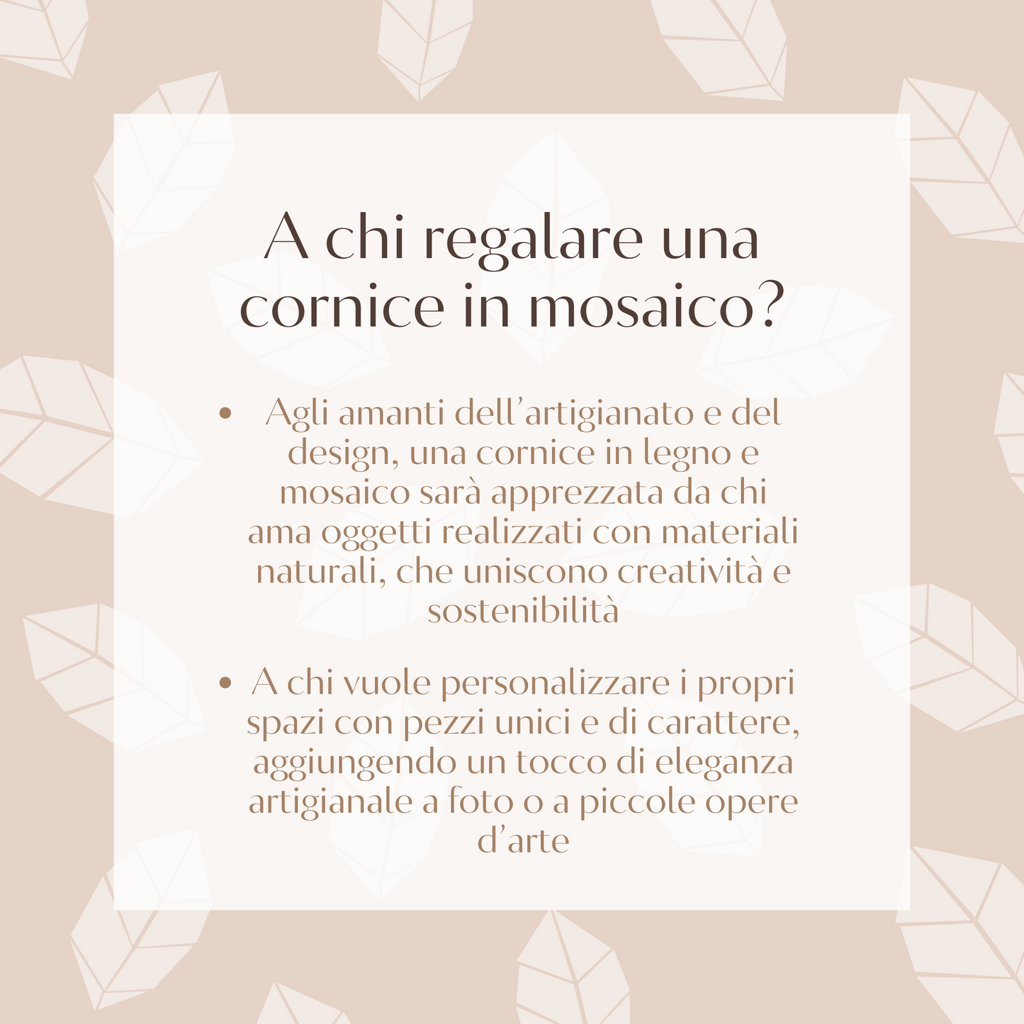 Cornice artigianale con mosaico arancione per foto 10x15 | Upsidu