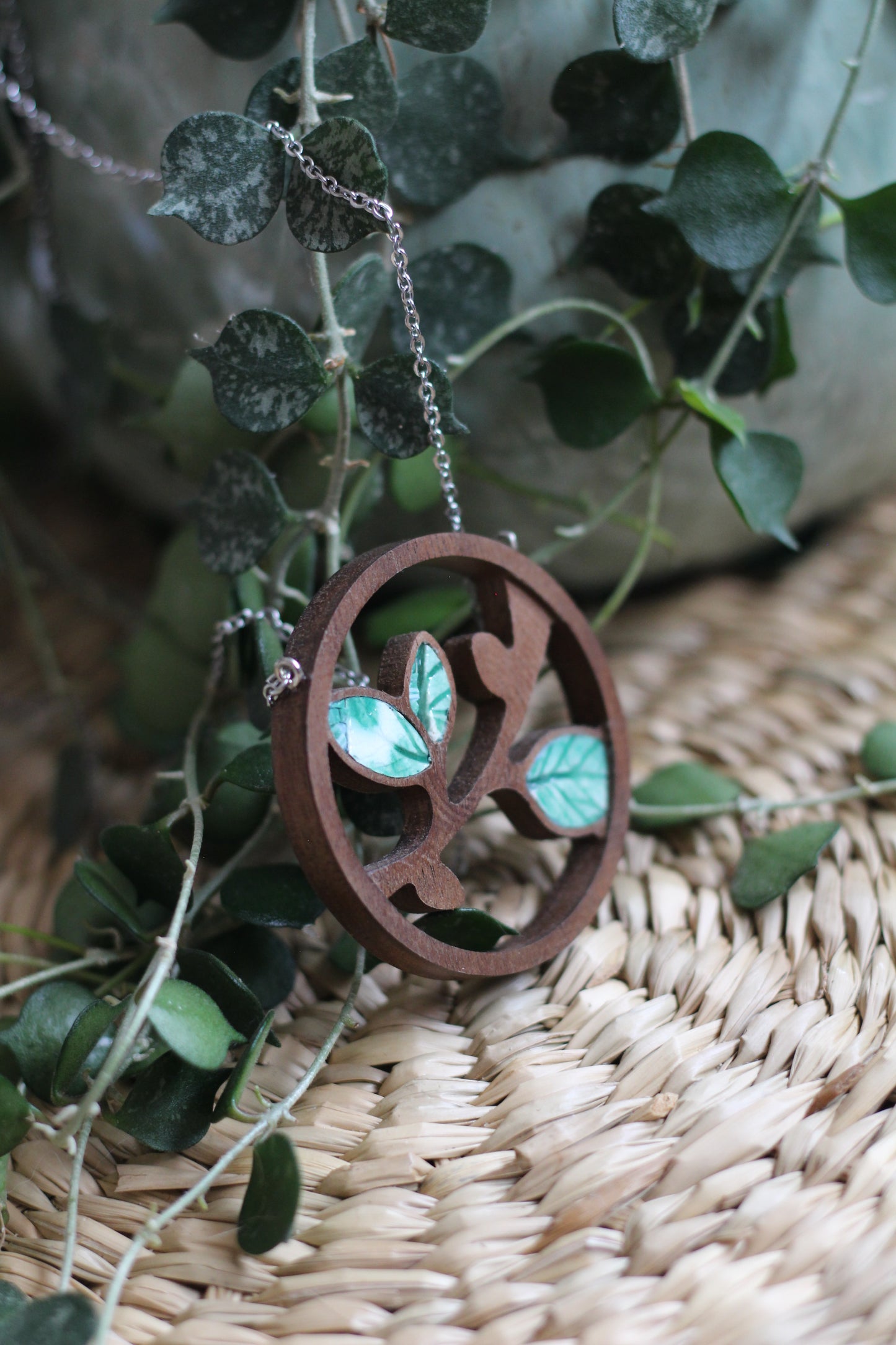 Collana foglie verdi | Upsidu