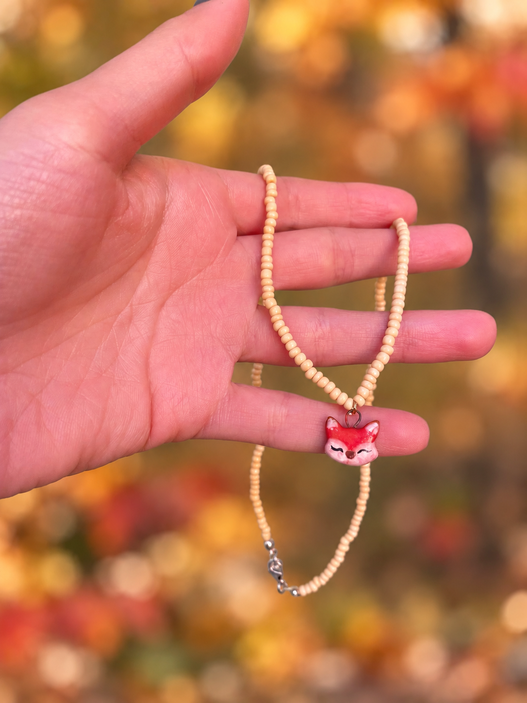 Collana volpe autunnale