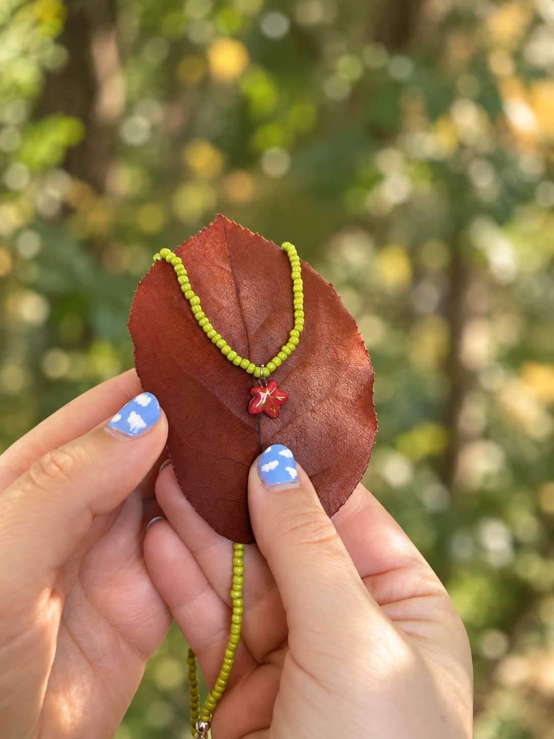 Collana foglia d'acero