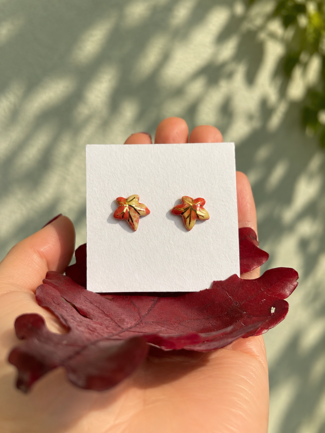Orecchini foglia d'acero